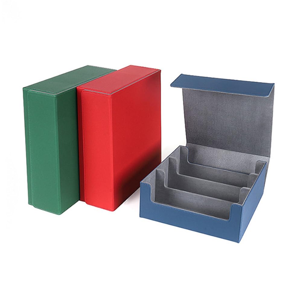 1800+ PU etui na karty magnetyczne zamknięcie pudełko na karty etui na magnetyczne karty do gier czarne + niebieskie