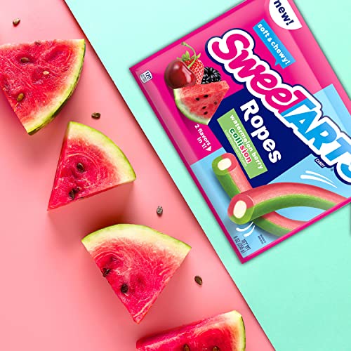 SweeTARTS Soft & Chewy Ropes Candy, Watermelon Berry Flavor, 9 Ounce (Pack of 4) - Thumbnail 7