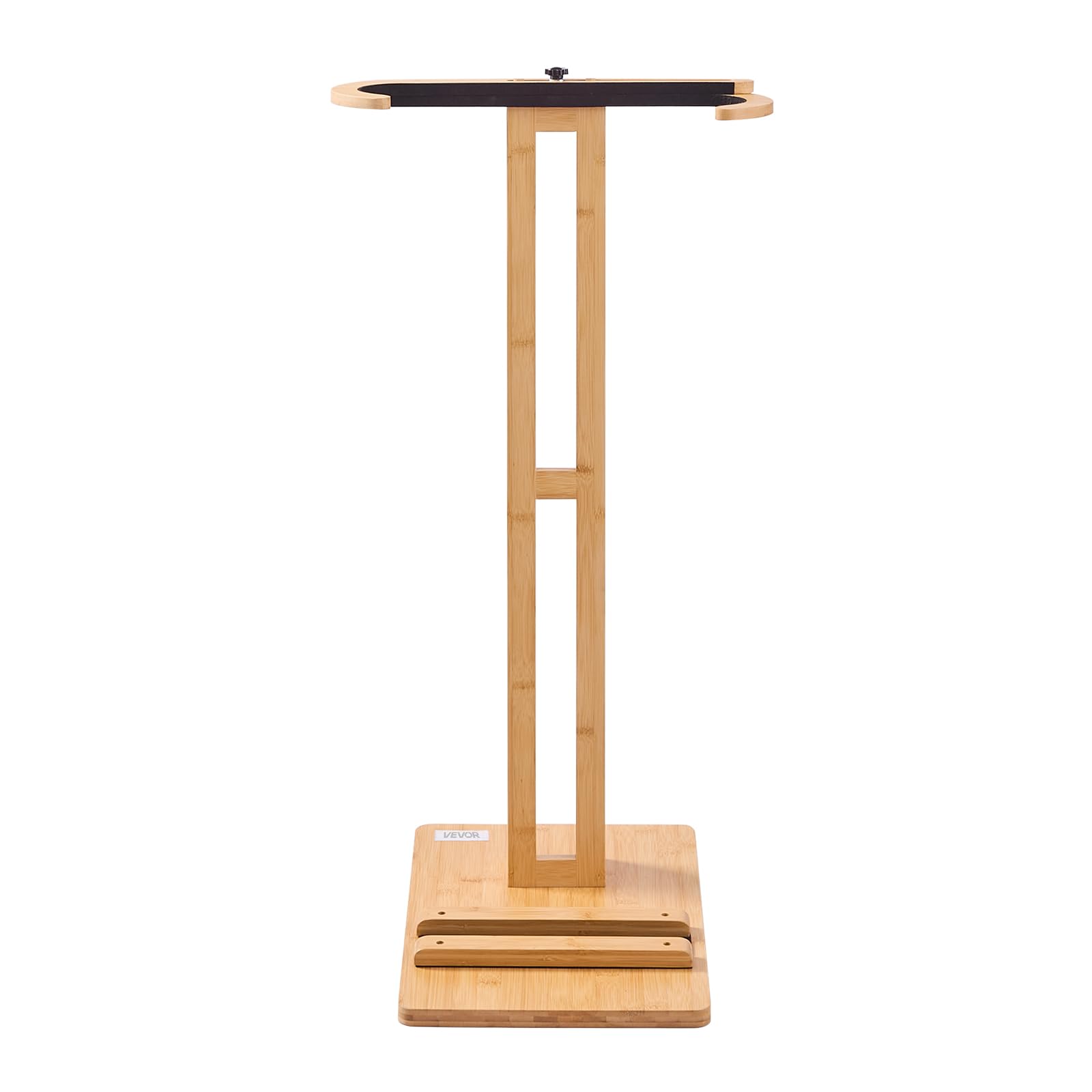 VEVOR Soporte Vertical para Tablas de Surf, Soporte de Madera para Tablas de Surf Ajustable de 370 a 665 mm, Organizador de Tabla Independiente con Relleno de Corcho, para Wakeboard, Snowboard