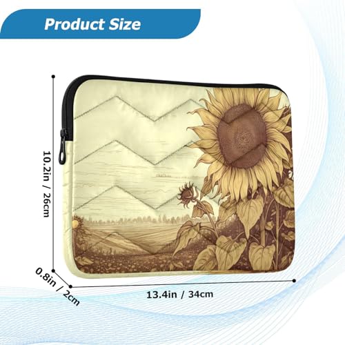 Funda para portátil de 13-14 pulgadas con diseño de girasol miniatura 3