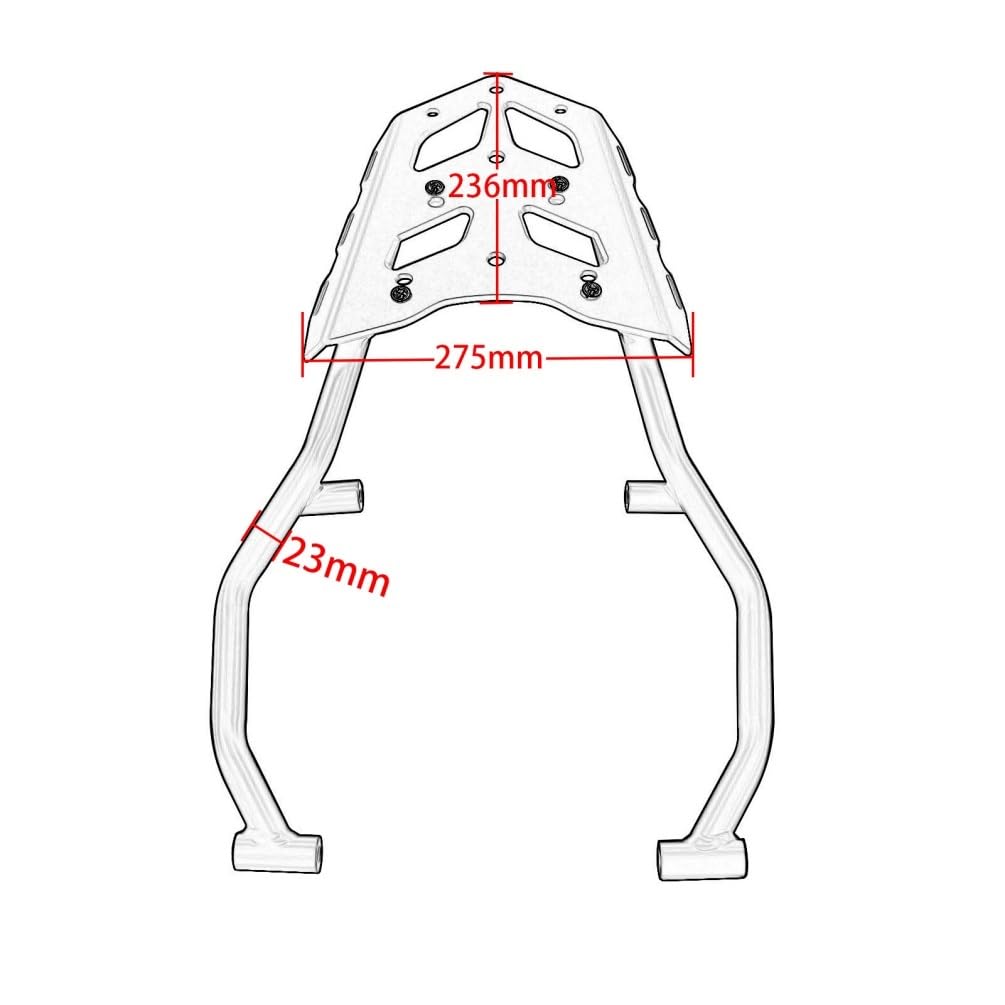 pour Tenere700 2019-2025 2024 Porte-Bagages Arrière Porte-Moto Queue Arrière Pliable