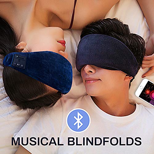 Masque de sommeil Bluetooth, Masque de sommeil casque Bluetooth, casque de sommeil de voyage de musique sans fil Bluetooth casque pour iPhone, Android