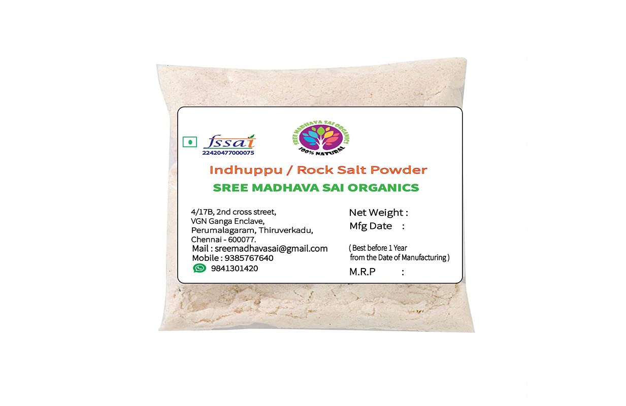 Natural Powder Indhuppu/Rock salt/Indian Spa Salt -1 Kilo Grams (2x500 Grams)-picture-11