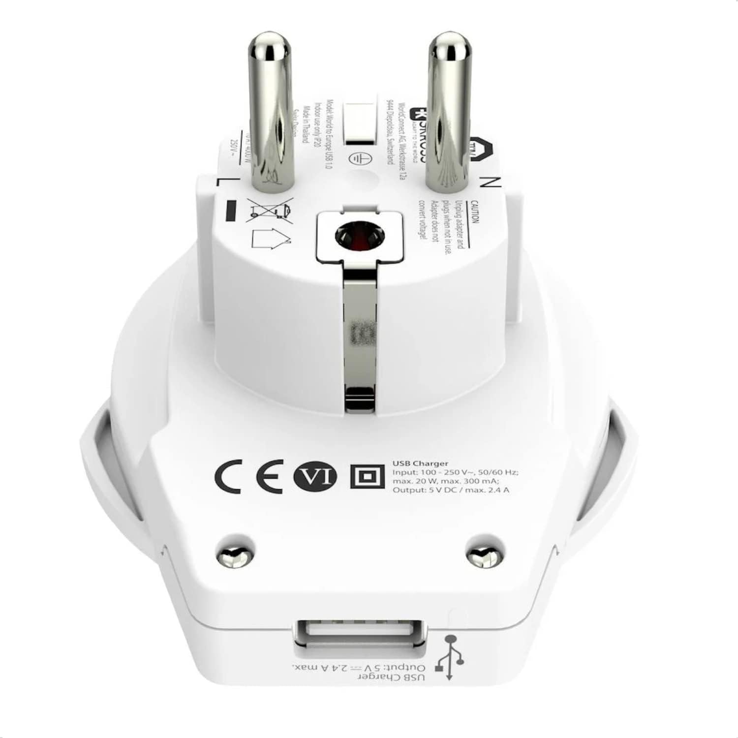 SKROSS World to Europe 1500266 USB 1.0 Travel Adapter