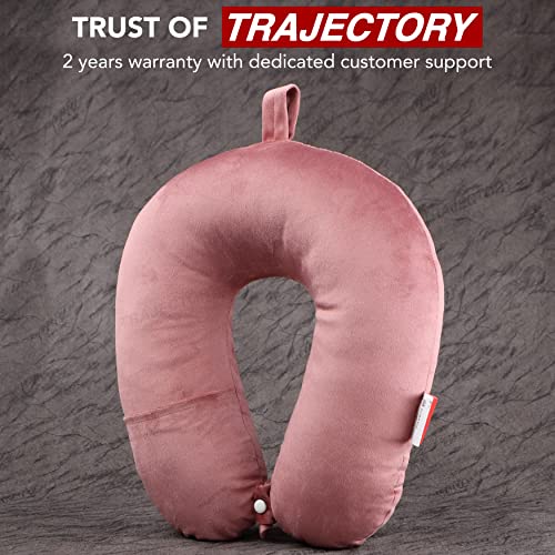 Image of Trajectory Supercomfy Rose Neck Pillow Rest Cushion(Pack of 2) for Travel in Flight car Train Airplane with 2 Years Warranty for Sleeping for Men and Women