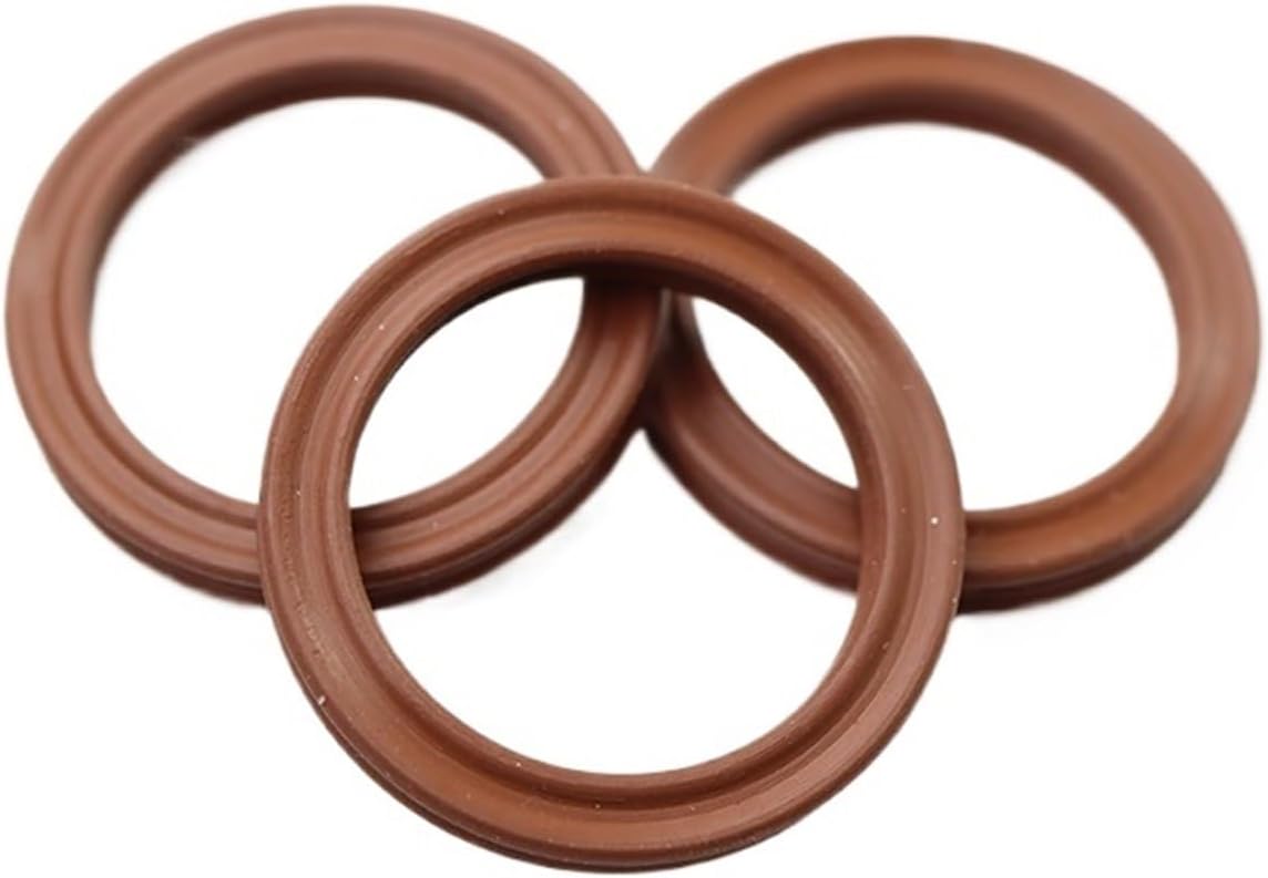 FKM X-Ring Brown Fluorine Rubber Sealing Washer For Hydraulic Cylinders Piston Rods ID 4.34-456.06mm CS 3.53mm(6.12x3.53mm 5Pcs)