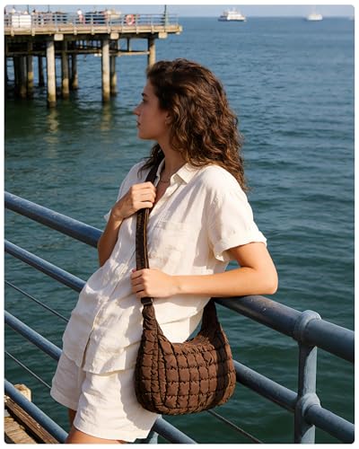 Image of BAGSMART Quilted Crossbody Bags for Women Lightweight Puffer Purse Shoulder Hobo Bag for Daily Use Travel Essentials