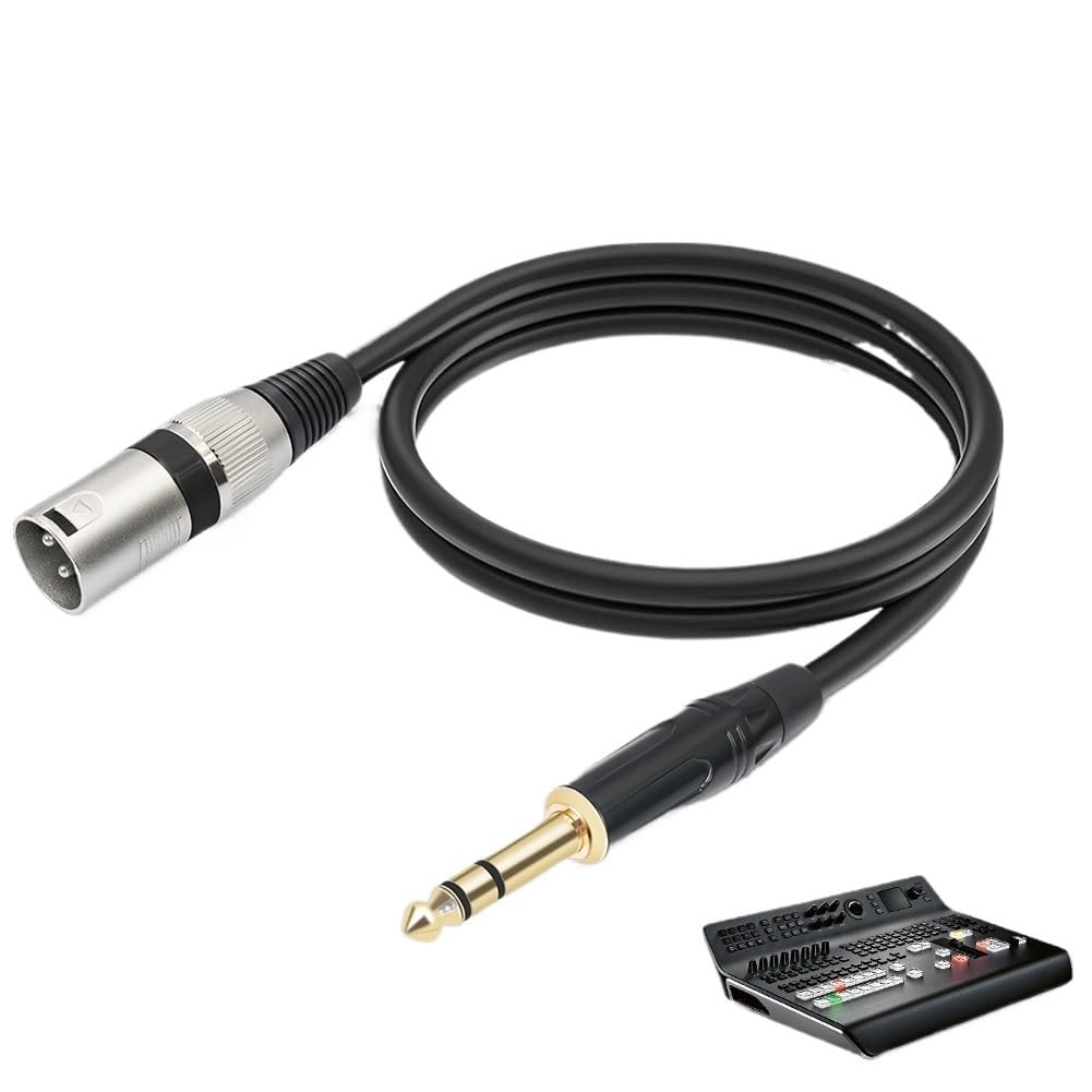 1, 2, 3, 5, 10 m, symmetrischer 635-mm-Stecker auf 3-poligen XLR-Stecker, 1/4-Zoll-Stecker auf XLR-Patchkabel für Mikrofon (300 cm)