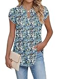 top noir bleu ciel 【Assortiment】 ce chemisier à manches courtes pour femmes, si tendance et si mignon, met en valeur la silhouette de votre corps, parfait pour le travail avec une jupe crayon, un pantalon de tailleur, un blazer pour un look professionnel, mais aussi polyvalent avec un jean, un short, un legging, un pantalon de style décontracté.