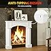 HOMCOM Modern Fireplace Mantel, Freestanding Fireplace Surround with Leg for Electric Fireplaces, 43.25