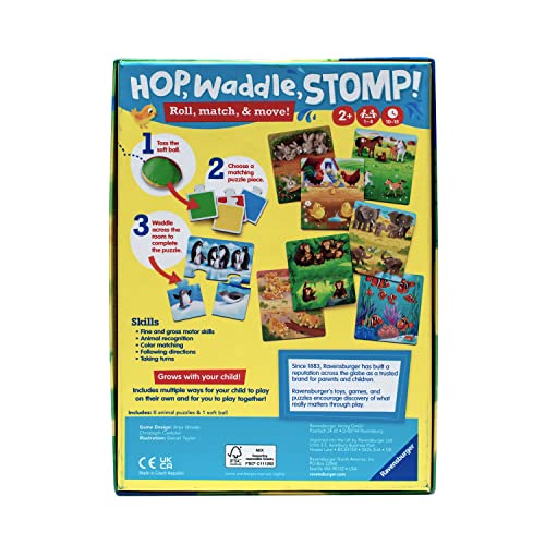 Ravensburger Hop, Waddle, Stomp! Juego de rompecabezas animal para niños miniatura 6
