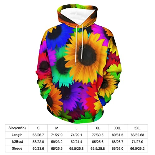 Sweat à capuche fleur de couleur UMENG pull unisexe à manche longue taille S - 2