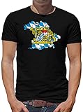 TShirt-People Bayern Freistaat Bundesland T-Shirt Herren XXXL Schwarz