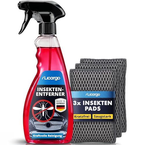 LICARGO Insektenreiniger (750 ml) inkl. Insektenschwamm (3 Stück)