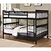 Rosebery Kids Full Over Full Bunk Bed in Black