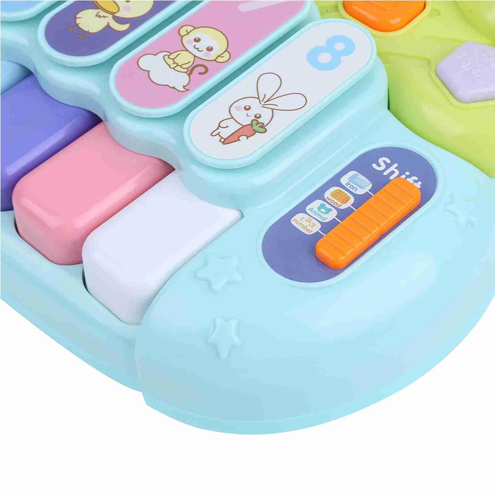 Strumenti Musicali 3 in 1 Giocattoli per Bambini, Tastiera di Elettronica Colorata e Set di Batteria, Ideale per L'apprendimento e lo Sviluppo dei più Piccoli, Realizzato in Plastica di Alta