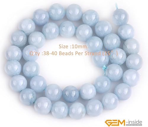 Miniatura 103 de GEM-Inside - Cuentas sueltas de piedra de lava negra natural de 0.315 in para hacer joyas, 15 pulgadas Cordierita de grado A