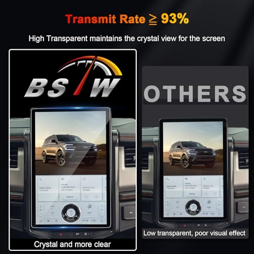 BSTW for 2024 Ford Expedition Screen Protector for 2022-2024 Expedition SYNC 4A 15.5" Display Expedition SUV Accessories Touch Screen Guard Tempered Glass Protective Film (Expedition 15.5-In HD) by BSTW - Used condition - Image 7