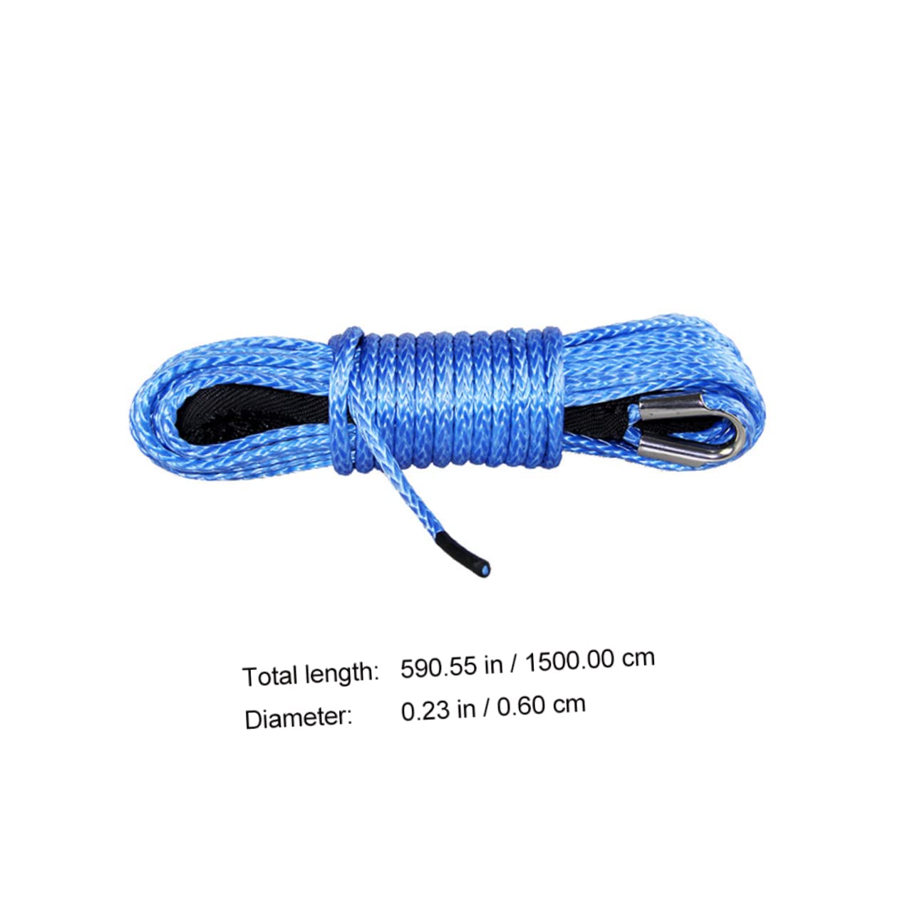 PRETYZOOM Corda da Traino Auto in Nylon Blu, Alta Resistenza e Buona Tenacità, Ganci in Acciaio Inox per Rimorchio e Uso Fuoristrada
