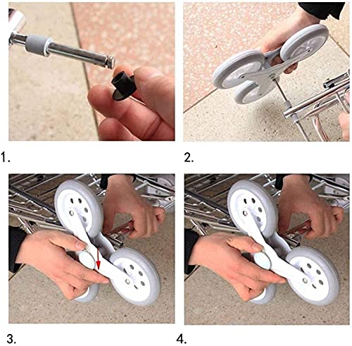 JHYFT Einkaufswagen Tragbarer Einkaufswagen Bequemer tragbarer zusammenklappbarer Einkaufstrolley Klappbarer Handwagen… – Bild 8