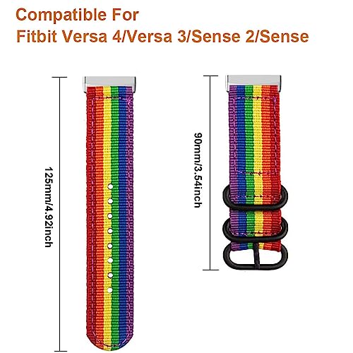 Correa de nylon para Fitbit Versa 4/3/Sense 2 miniatura 5