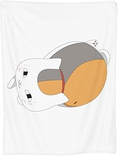 毛布 夏目友人帳 ニャンコ先生 猫 ブランケット 大判 掛け毛布 フランネル あったか 静電気防止 吸湿発熱 冷房対策 膝掛け コンパクト キャンプ シングル プレゼント おしゃれ 76cm X 102cm