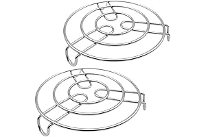 Round Steamer Rack for Kitchen | Stainless Steel Iron Stand [2 Pack]