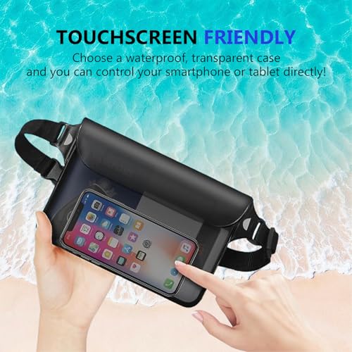 Galenecx 2 Piezas Bolsas Impermeable, Bolsa de Cintura Impermeable con Correa Cintura, Resistente y Muy Ligera Bolsa Estanca Impermeables, para Playa, Piscina, Natación, Kayak - imagen 5