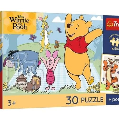 Trefl - Disney Winnie the Pooh, Süße Momente - Puzzle 30 Elemente - Puzzle-Helden Märchen, Sammler-Poster, Kreative Freizeit, für Kinder ab 3 Jahren