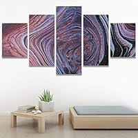 SIGNWIN 5 Panel Canvas Wall Art Abstract Colorful Decorative Elements Modern Artwork for Home Decorations Ready to Hang - 60