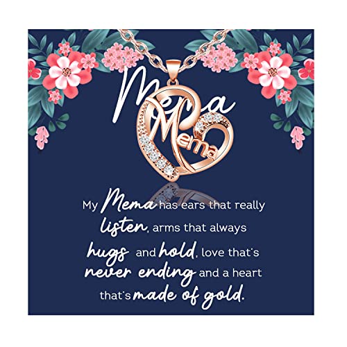 Lywjyb Birdgot Mema Gift Best Mema Ever Gift Grandma Gift from Grandchildren Grandma Birthday Appreciation Gift (Mema ne card RG)