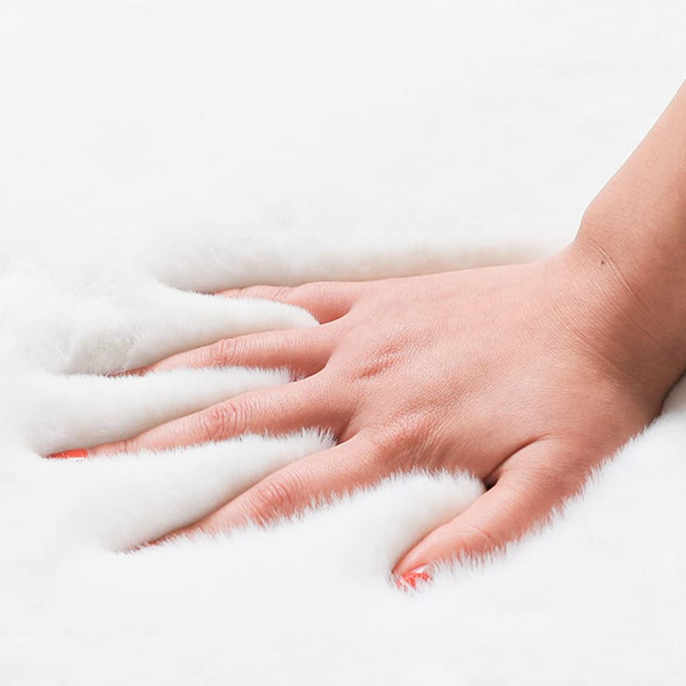 GueTTO Tappeto in morbida pelliccia di coniglio artificiale, adatto per il soggiorno, soffice pelliccia di pecora, per letto, divano, 200 x 320 cm, rosa b