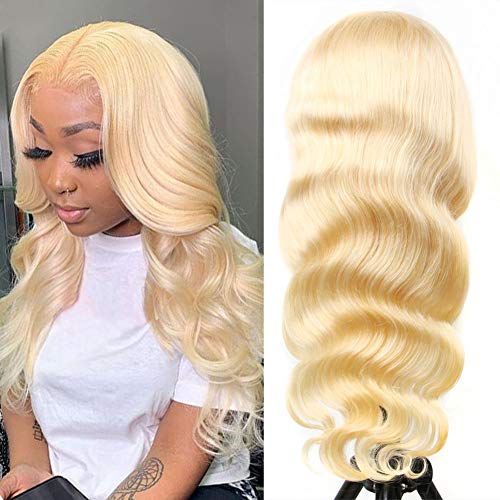 Blonde Body Wave Lace Front Human Hair Wigs for Black Women 150% Density Human Hair Lace Front Wigs Pre Plucked with Baby Hair 24 Inch