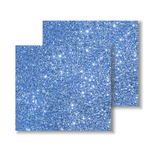 Image of Acrylic Sheets Both-Side Glitter Acrylic Sheets 1 /8 Thick for Laser Cutting Engraving Plexiglass Sheets for Art Design Crafting DIY Home Decore Festival Ornaments (2, Blue, 12x12inch)