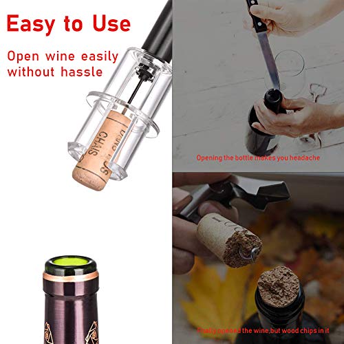 FOHO Electric Wine Opener, 6 in 1 Cordless Automatic Corkscrew Set, Gift Box contains Air Pressure Wine Opener, Foil Cutter, Vacuum Stopper and Wine Aerator Pourer, The Best Gift for Wine Lovers