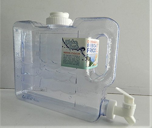 Soler jerrycan voor kraan, kunststof, transparant, 4,2 l, voor kamperen, wandelen