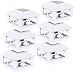 6 Pack Modern Design Solar Powered Post Cap Light for 4x4 Wood Posts by GreenLighting (White)