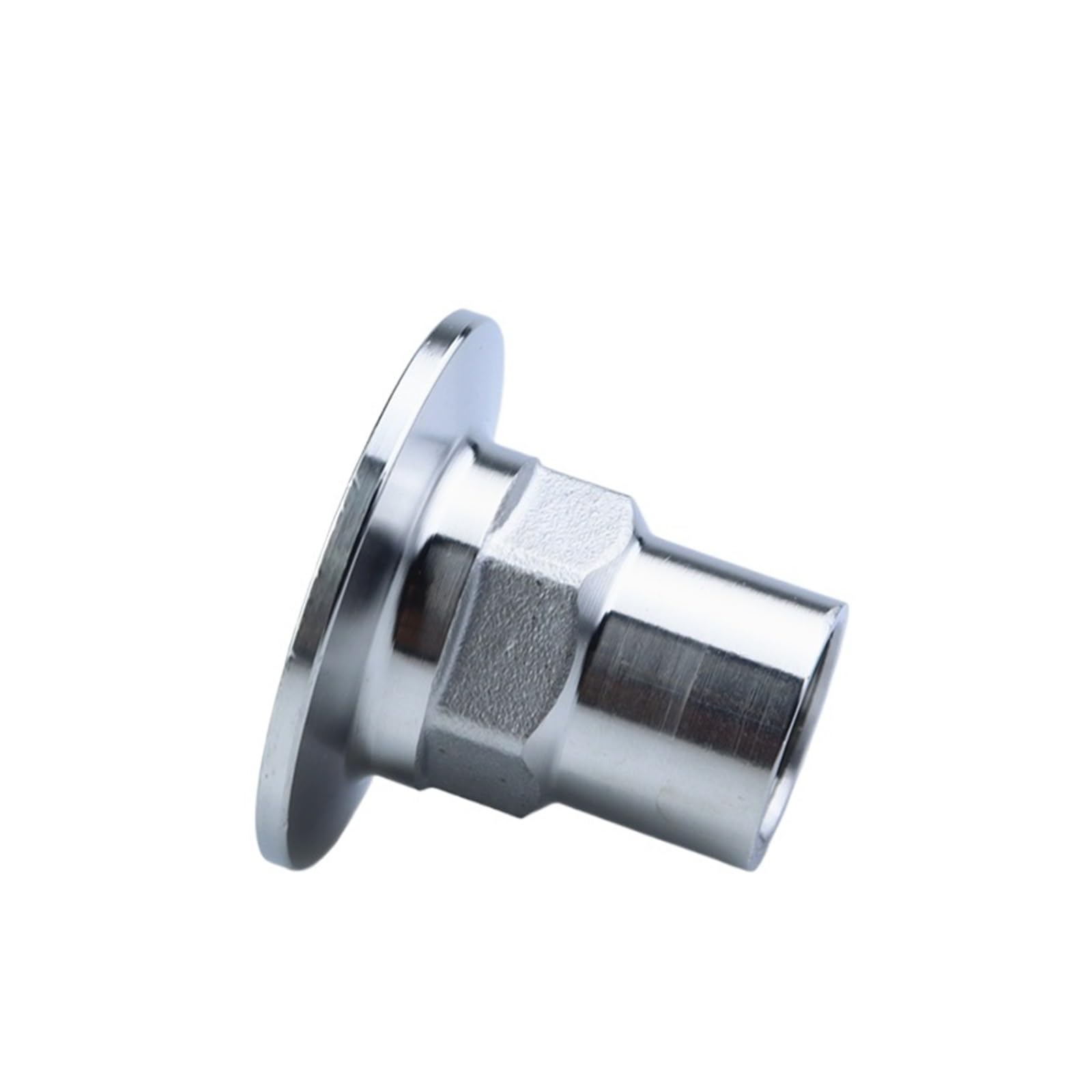 AARTERZZA 1pcs 2" DN50 S304 Stainless Steel Female Thread Hex Ferrule 77.5 Pipe Fitting Tri Clamp Type