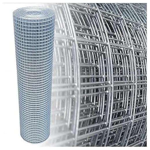 Garmix Volierendraht Verzinkt 25x25mm Drahtgitter 4-Eck Maschendraht (200cm x 12,5m, 1,05mm)