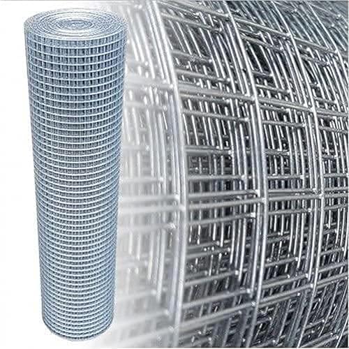 Garmix Volierendraht Verzinkt 25x25mm Drahtgitter 4-Eck Maschendraht (100cm x 10m, 0,75mm)