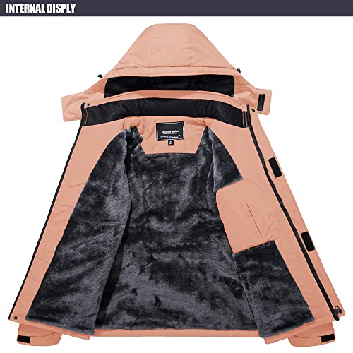 Tacvasen Ski Jackets For Women Winter Waterproof Jackets For Women Outdoor Jacket Women Hiking Warm Fleece Jacket Full Zip Snow Coat #TOP1