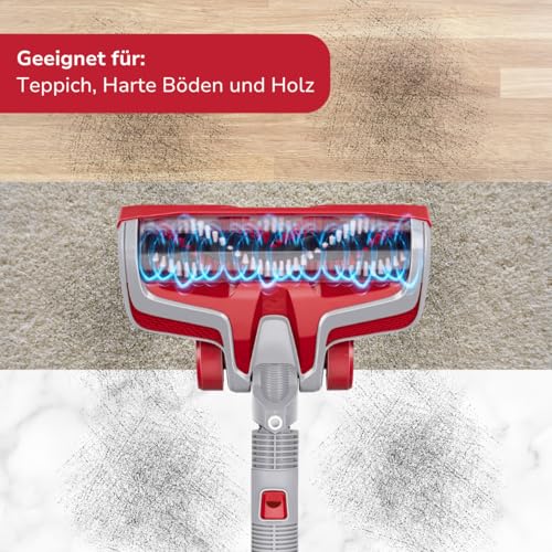 Dirt Devil 2-in-1 Akku Staubsauger DD9003 - Stielstaubsauger 150W - Kabelloser Staubsauger mit Wandmontage - bis zu 15 minuten Akkulaufzeit - Beutelloser Staubsauger - Grau