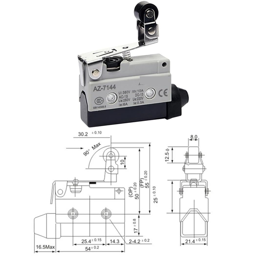 Micro Travel Switch 1NO1NC Momentary Indicator Limit Micro Switch AZ-7144 Microswitch