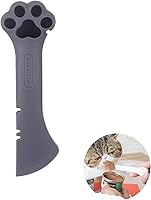 Vista 1 de Cuchara de comida para mascotas de silicona Sheldamy, abridor de lata de comida para gatos con pata, cuchara corta para comida húmeda o seca