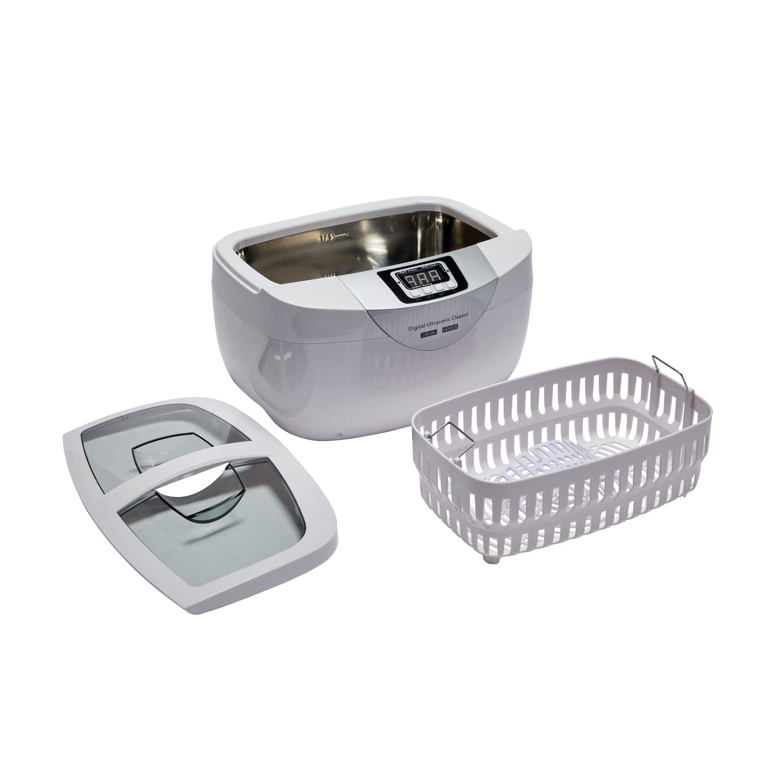 BPAC Pulitore Ultrasuoni 2,5 L - Lavatrice Ultrasuoni 70 W per Uso Domestico Occasionale - Ultrasonic Cleaner per Gioielli e Piccoli Oggetti