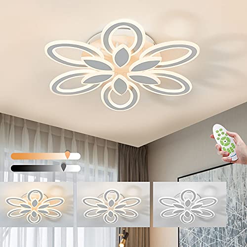 Lámpara De Techo LED Moderna De 6 Cabezales, Lámpara De Techo LED Con Control Remoto JDMYL, 80 W Regulable, Brillo Y Temperatura De Color Ajustables, Sala De Estar, Dormitorio, Habitación De Los Niños Cover