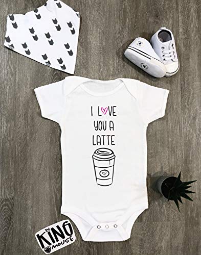 I Love You A Latte Funny Coffee Lover Baby Onesie/Coffee Infant Bodysuit4