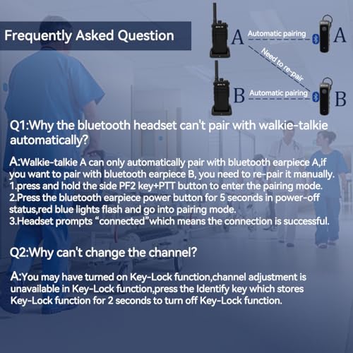 image for Retevis RB37 Bluetooth Walkie Talkies, Bluetooth Two Way Radio with Wi
