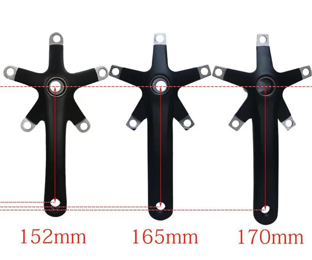 Guarnitura Bicicletta da Strada Singola Rotonda Ingranaggio 44T Pedivella Lega di Alluminio 152/165/170mm Integrate Cave Guarnitura con BB