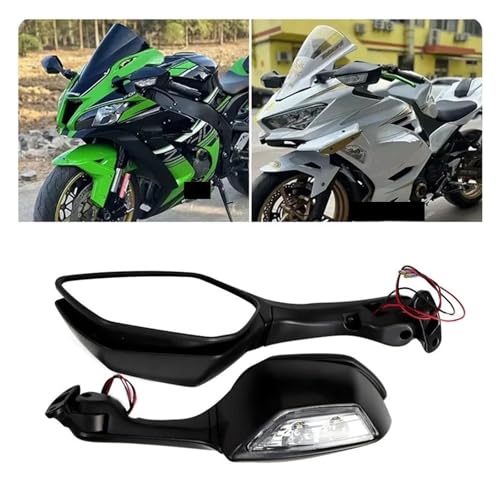 Espejo retrovisor motocicleta LED ideal para viajes largos en tu Kawasaki Ninja en carretera 5